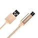 Produktbild Micro USB Kabel CABBRIX® 1m Lang Nylon 2,4 A [ USB Schnellladekabel ] High Speed Sync und Ladekabel Android Smartphones für Samsung Galaxy S7 / S7 Edge / S6 / S5 Neo / S4 / S3, Note 5 / 4 / 3, HTC, LG, Sony, Nexus, Blackberry, Nokia, Motorola, Huawei, Kindle, XBOX, PS4 - Gold