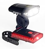 AWE® X-Fire360TM USB 2.0 50 Lumens 360 Degree Protection Rechargeable Light Set Front/Rear Black CE Approved