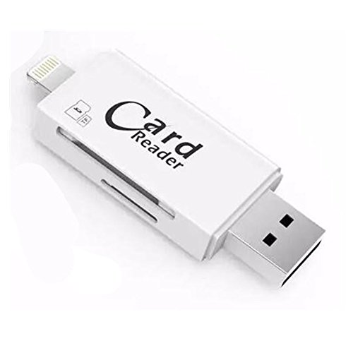 LOTUS LIFE® Neuer Kabel-Speicherkartenleser-Blitz USB-OTG SDHC Sd Karte Mikro-Sd TF Karten-Adapter für für Apple iPhone 5 / 5s / 5c / 6/6 Plus / 6s / 6s Plus, iPod Note 5, iPod nano 7, Mini 2 / mini 3 / mini 4, iPad 4 / iPad Luft / iPad Luft 2, iPad Pro, Computer, Mac, Laptop und PC