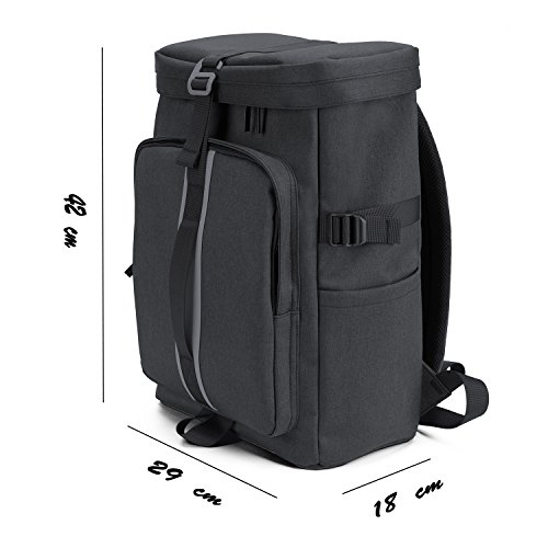 YAOHU Laptop Rucksack 15 6 Zoll mit USB Ladeport Anti Diebstahl  Vintage Wasserdicht Uni Schulrucksack f  r Teenager Studenten Casual Daypack Rucksack