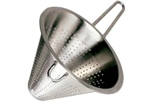 MGE WORLD MGE - Passoire Cuisine avec Poignées - Tamis pour Riz, Spaghetti, Nouilles, Légumes - Acier Inoxydable - Ø 22 cm