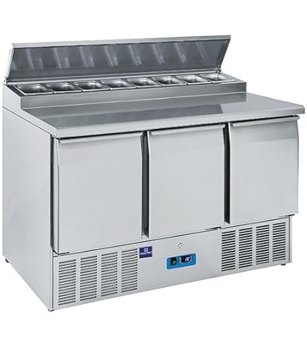 Vitrine Tapas Réfrigérée SAYL - 2 Étages - 7 Bacs GN 1/6 - Série SLIM | Présentoir Froid Tapas