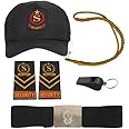 Quality Fab Security Guard Uniforms Accessories Gold Set