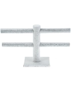 JOVIVI Schmuckständer 2-Etagen Ohrringe Schmuck Ständer Display Halskette Armband Organizer Ohrringehalter Schmuckhalter...