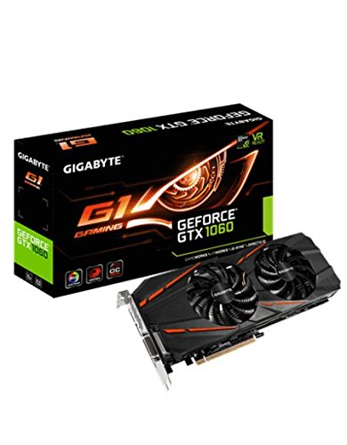 Gigabyte GeForce GTX 1060 G1 Gaming 3G - Tarjeta gráfica (NVIDIA GTX 1060/REV 2.0, PCI-E 3.0x16/3072MB GDDR5/192 bit, HDMI/DP.3/Dual-Link DVI-D)