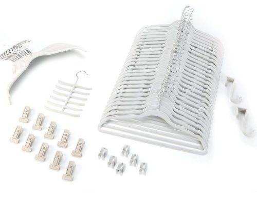 ESTO Original Magic la percha 57 partes - el juego en el color: LINO / Más orden y espacio en el armario. Ahorro de espacio de y antideslizante Magic perchas