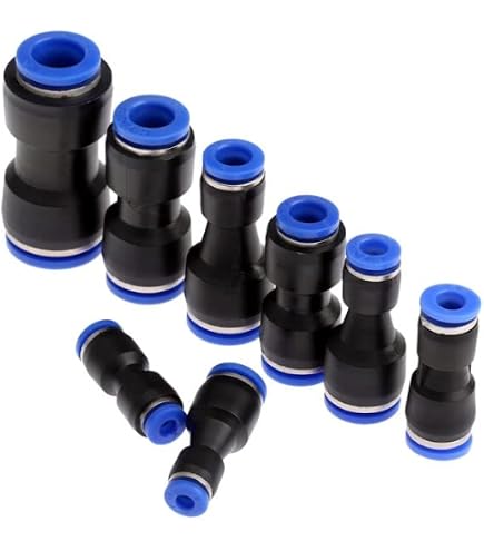 John Guest Speedfit Push-Fit Reducer Fittings - 12mm To 10mm, Black, Pack Of 3, For Plumbing & DIY