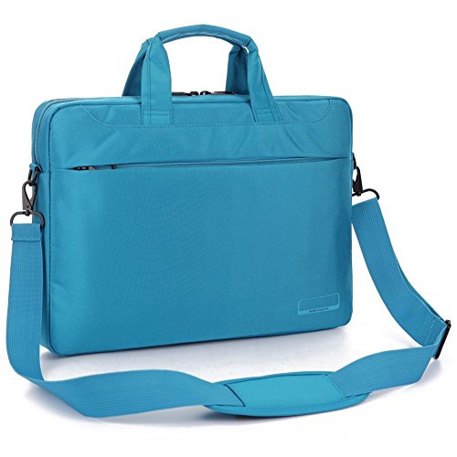 BRINCH 15,6 Zoll Oxford Gewebe Laptoptasche Messenger Bag Umhängetasche Schulterhülle Aktentasche Henkeltasche für 15 – 15,6 Zoll Laptop/ Notebook/ MacBook/ Chromebook Computer mit Schulterriemen und Griffe,Blau - 9