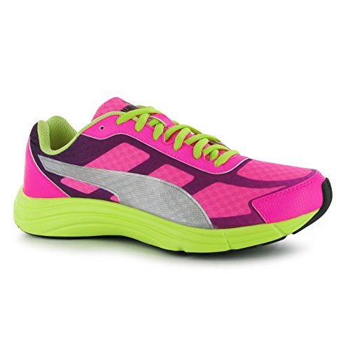 Puma Womens Ladies Expedite Sport Shoes Lace Up Trainers Sneakers Footwear Run Pink/Lime UK 7