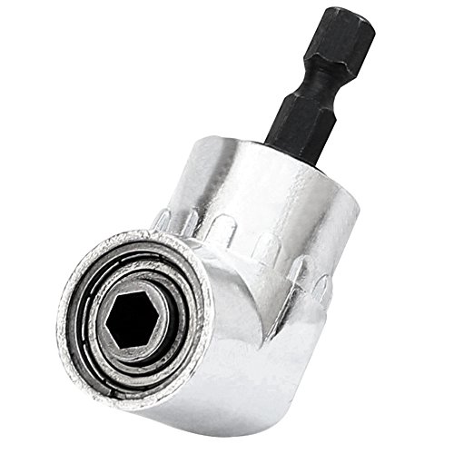 SYCEES 105° Winkelschrauber Vorsatz Adapter mit 1/4 Zoll Schnellwechsel- und magnetischen Bit Halter Winkelschraubendreher Winkelgetriebevorsatz Winkelbohrmaschine