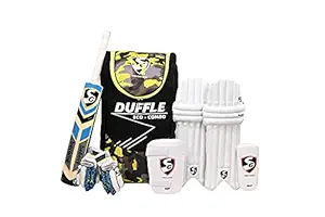 SG heavy duty nylon Kashmir Eco Cricket Kit for youth, Size 6 (Ideal for age between 11 to 13 Yrs, Multicolour)