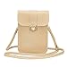 Produktbild HKJhk Mode Heiße Trends Einfache Retro Schlösser Umschlag Handy Taschen Frauen Diagonal Umhängetasche Mini Handytasche Brieftasche Tasche (Farbe : Khaki)