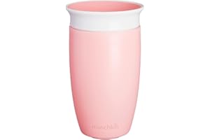 Munchkin Miracle 360°-Trinkbecher für Babys und Kleinkinder, BPA-frei, auslaufsicher, spülmaschinenfest, für Kinder ab 12 Monaten, rosa - 296 ml