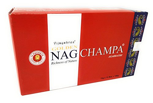 Golden Nag Champa Agarbathi bâtons encens, Bois, Multicolore, 22 x 13 x 8 cm