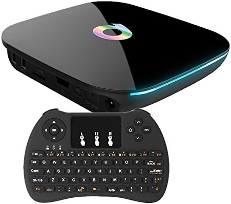 WISEWO Quad Core Speed Smart TV Box Mini PC Wifi 4K2K 1GB RAM 8GB ROM Android 6.0 Amlogic S905X + Wireless Keyboard with Touchpad