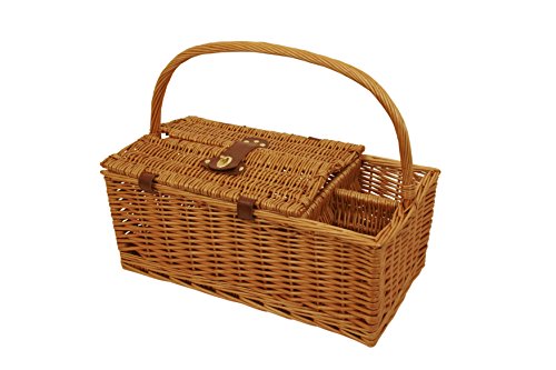 Wald ImportsBrown Wicker 16" Picnic Basket