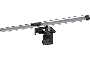 4smarts 2in1 LightBar Pro Monitorlampe mit FullHD Webcam, Silber
