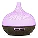 Produktbild GQNLY 400ml Crack Luftbefeuchter, Aroma Ätherisches Öl Diffusor mit 7 farbwechselnden Led Nachtlichtern für Office Home,Brown