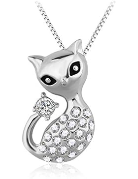FANSING Schmuck Katze Kette Halskette mit Anhänger für Damen Mädchen