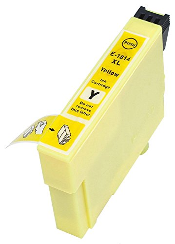 Colorstar 1Pack 20 T1811 T1812 T1813 T1814 Kompatible Tintenpatrone als Ersatz für Epson Expression Home XP-305 XP305 XP 305 Druckerpatronen mit Chip (Gelb)