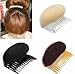 Pack of 2 Women Lady Girl Hair Styling Clip Charming BUMP IT UP Volume Inserts Do Beehive Hair Styler Tool Stick Bun Maker Hair Comb Hair Accessories Hot (Beige)