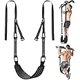 Kipika Heavy Duty Ceiling Mounted Pull Up Bar,Highly Adjustable, Multifunctional Chin Up Bar - Home Gym System with Punching Bag Hanger and Resistance Bands Training