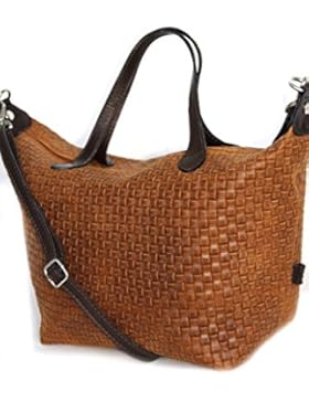 Leder Shopper , Umhängetasche Mittelgroß geflochten Mod.2036 ( 34/ 26/ 15 cm ) Italy