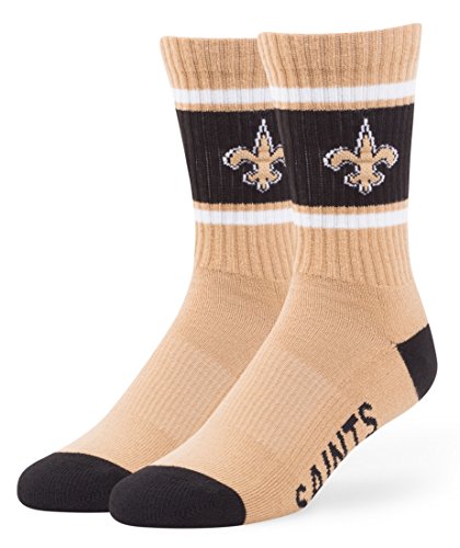 New Orleans Saints NFL 47 Brand 'Duster' Colorblocked Men's Crew Length Socks