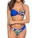 Produktbild Damen Bikini Print Zweiteiler Badeanzug Liegestütze Bademode Beachwear