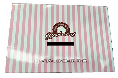 Boolavard Professional 15 Farbe Concealer Tarnung Contour Eye Gesichtscreme Make-up Palette mit Kosmetik Oval Make-up Pinsel (15 Farben) - 3