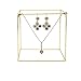 Produktbild Belingeya-ac Schmuckständer Metallohrring-Halter-Schmuck-Organisator-Halsketten-Aufhänger-Stand-Gestell-Anzeige Zum Anzeigen von Ringen, Armbändern, Halsketten, O (Farbe : Gold, Größe : 15cm)
