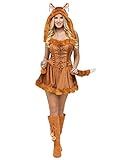 Sexy Fuchs Damenkostüm rotbraun M/L