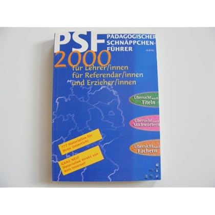 Der Pädagogische Schnäppchenführer PSF 2000