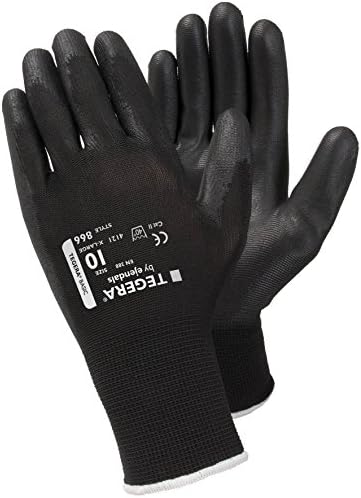 X 24 Pairs Tegera Quality PU Grip Coated Safety Nylon Builders Work Gloves Gardening DIY Oil Grease Resistant Palm (11 XXL)