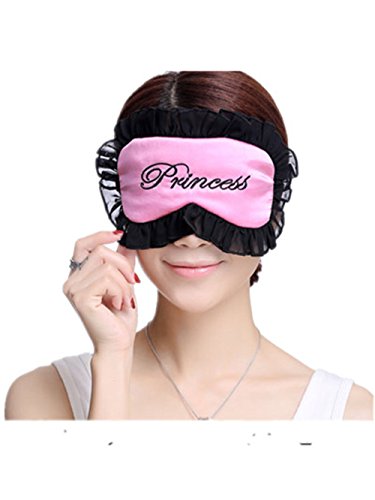 Moolecole Fresh Comfy Lightweight Lace Sleep Mask Light Blocking Eye Mask for Sleeping, Travel, Napping, Meditation, and Dry Eyes - Princess Pink