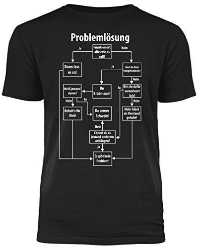 Problemlösung - Unisex T-Shirt - Schwarz - M Problemlösung - Unisex T-Shirt - Schwarz - M