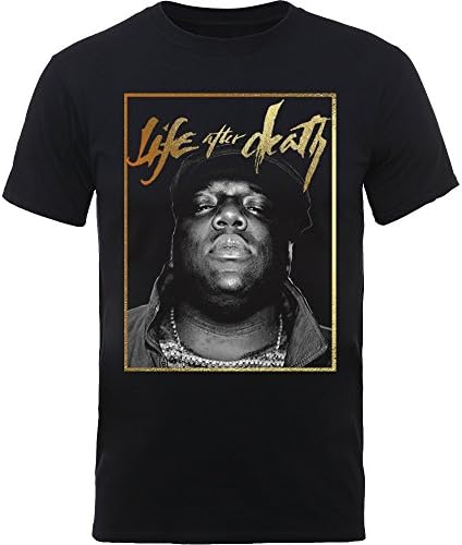 Biggie Smalls Official Mens Black T-Shirts Life Gold Small