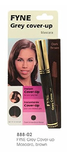 Cover Your Grey Mascaras for Women & Men Instant Grey Hair Touch-ups (Dark Brown (888-02)) by FYNE Grey Cover-Up