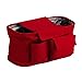 Discoball Multi Pockets Pram Stroller Organiser for Pushchairs Babies Bottle Drinks Food Holder Storage Bag For Buggies Diaper Nappy Organiser Bag (Red)