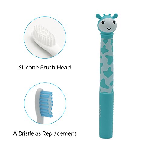 Yijan T2S New Waterproof Kids Electric Toothbrush Music Toothbrush For Children with Replaceable Brush Head(Green)