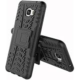 Helix Polycarbonate Hard Dazzle Back Cover Kick Stand Hybrid Case Cover For Samsung Galaxy C7 Pro