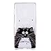 Produktbild HopMore Compatible with Sony Xperia XZ2 Compact Hülle Silikon Transparent Durchsichtig Hüllen Kawaii Muster Ultra Slim Dünn TPU Handyhülle One Piece Cover Case Xperia XZ2 Compact - Schwarze Katze