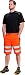 Produktbild Cerva kurze Warnschutz Warnschutzhose Warnhose Arbeitshose Shorts Reflektionsstreifen (48, rot)