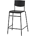 IKEA Comfy Bar Stool/Counter Stool, Perfect Height for Lazy Breakfasts, Casual Meals or Snacks in Counter or Kitchen Island, Black 63 cm (Polypropylene,Plastic,Steel)