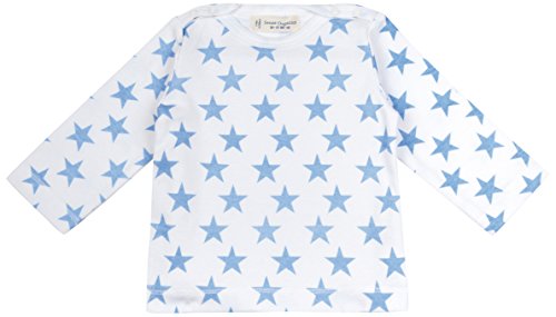 Sense Organics Baby-Boys Luna Sp Long Sleeve Starred Polo Shirt, Blue, 6-9 Months