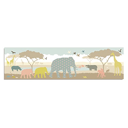 anna wand® design – Wunderschöner Kinderzimmerlampenschirm: „Hello Afrika” Naturfarben ø 40 cm - 2