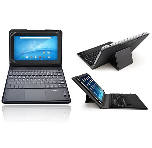 Ledeli Bluetooth Wireless Teclado Tablet QWERTZ Alemán con Funda de Carcasa Case Cover Negro für Teclast X98 Plus II