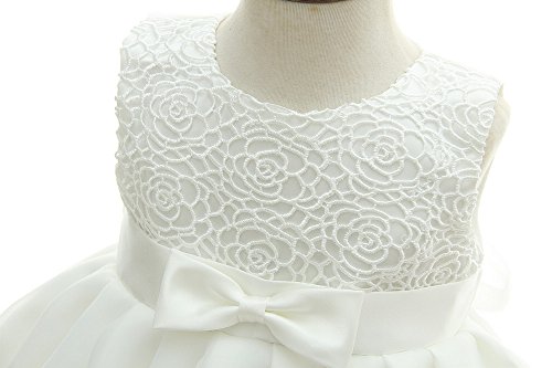 AHAHA Baby Mädchen Prinzessin Kleid Blumenmädchenkleid Taufkleid Festlich Kleid Hochzeit Partykleid Festzug Babybekleidung - 6
