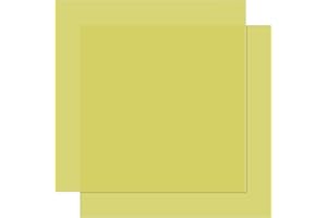 Yaomiao G 10/ FR 4 Garolite Sheet G10 Sheet, Yellow (2 Pcs,1/16" Thick x 12" Wide x 12" Long)