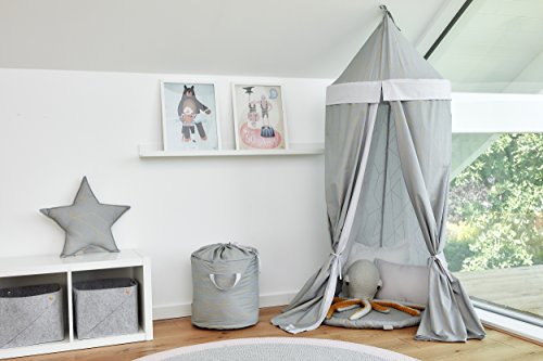 Preisvergleich Produktbild KraftKids Hängezelt goldene Linien auf Grau Baldachin